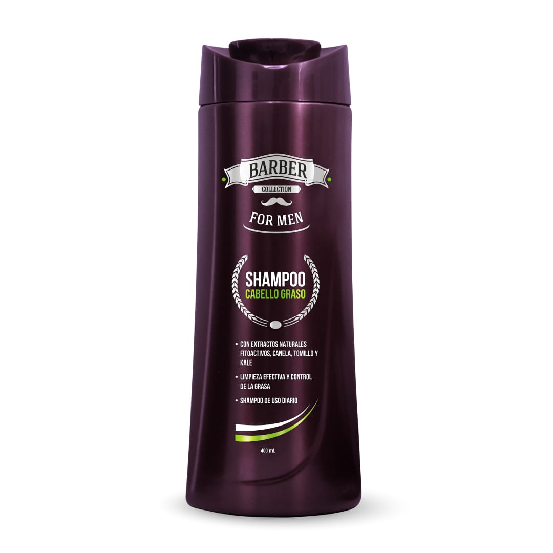 Shampoo Cabello Graso Barber Collection 400 ml