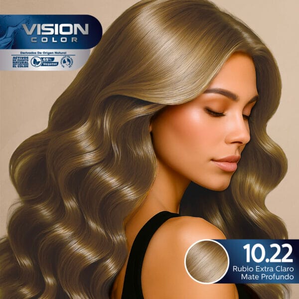 TINTES VISION COLOR TONOS MATE 10.22 RUBIO EXTRA CLARO MATE PROF.