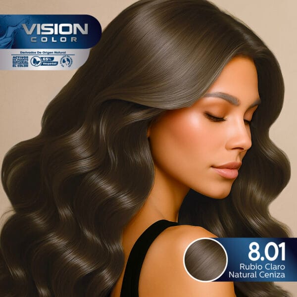 TINTES VISION COLOR TONOS NATURALES 8.01 RUBIO CLARO NATURAL CENIZA