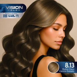 TINTES VISION COLOR TONOS CENIZAS E IRISADOS 8.13 RUBIO CLARO CENIZA DORADO